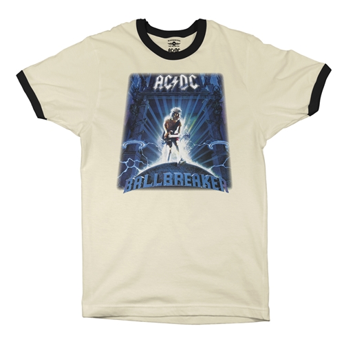 AC/DC Ballbreaker Ringer T-Shirt - ringernaturalblacktrim