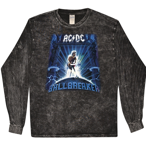 AC/DC Ballbreaker Long Sleeve T-Shirt - Black Mineral Wash