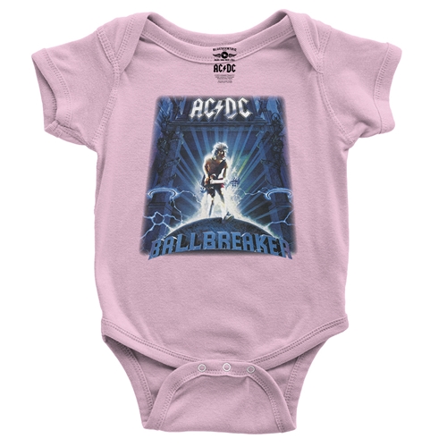 AC/DC Ballbreaker Baby Onesie - babypink