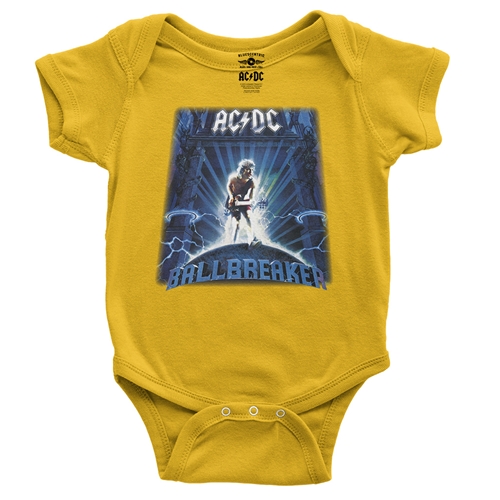 AC/DC Ballbreaker Baby Onesie - babyyellow