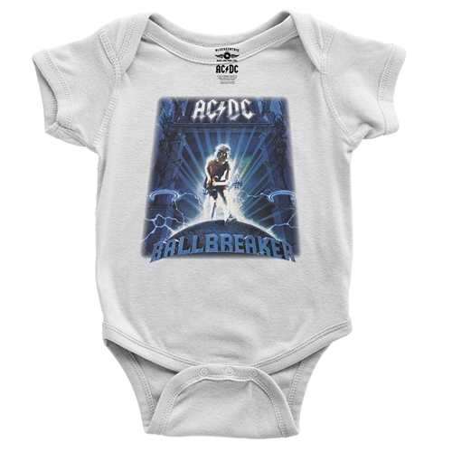 AC/DC Ballbreaker Baby Onesie - white