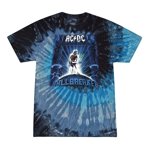 AC/DC Ballbreaker Tie-Dye T-Shirt - Blue