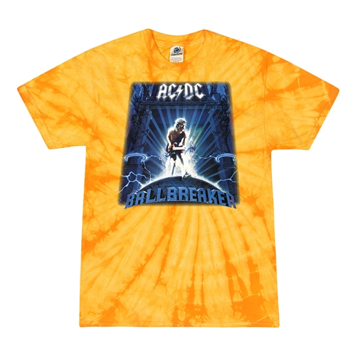 AC/DC Ballbreaker Tie-Dye T-Shirt - Yellow