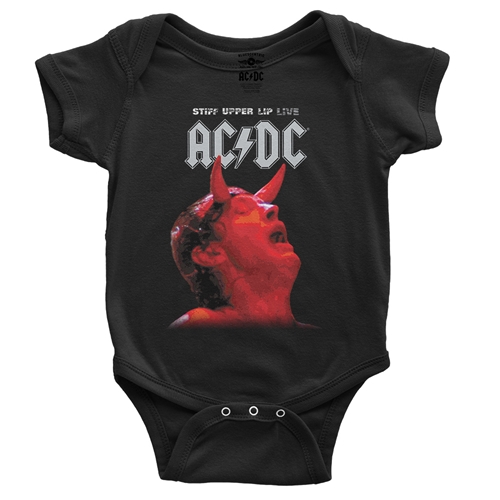 AC/DC Stiff Upper Lip Live Baby Onesie - babyblack