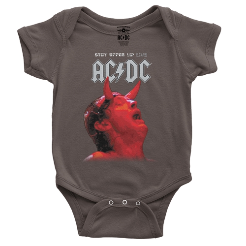 AC/DC Stiff Upper Lip Live Baby Onesie - babybrown