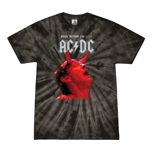 AC/DC Stiff Upper Lip Live Tie-Dye T-Shirt - Black