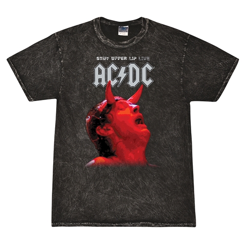 AC/DC Stiff Upper Lip Live T-Shirt - Black Mineral Wash