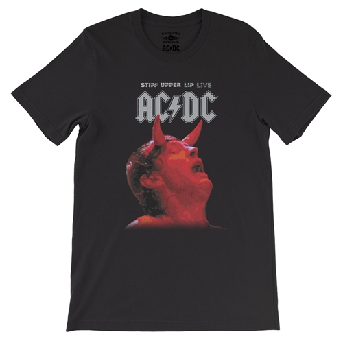 AC/DC Stiff Upper Lip Live T-Shirt - Lightweight Vintage Style - vintageblack
