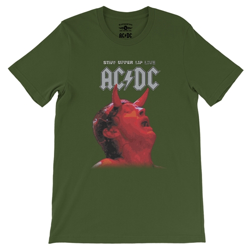 AC/DC Stiff Upper Lip Live T-Shirt - Lightweight Vintage Style - vintageolive