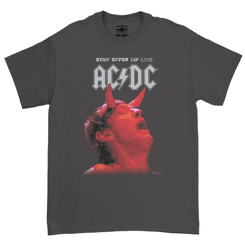 AC/DC Stiff Upper Lip Live T-Shirt - Classic Heavy Cotton - classicblack