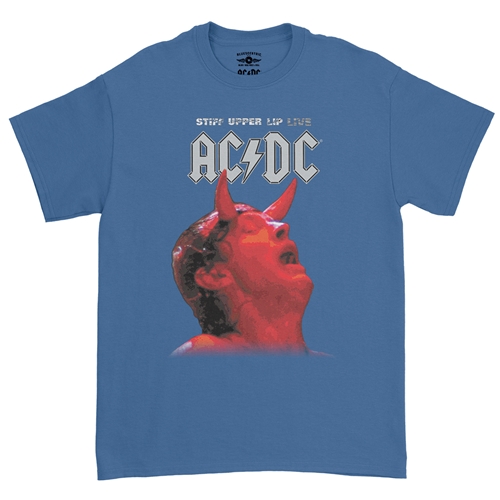 AC/DC Stiff Upper Lip Live T-Shirt - Classic Heavy Cotton - classicroyalblue