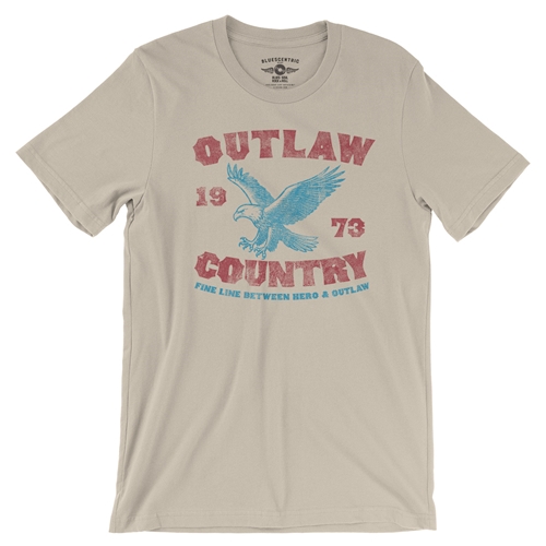 Outlaw Country T-Shirt - Lightweight Vintage Style - vintagecream