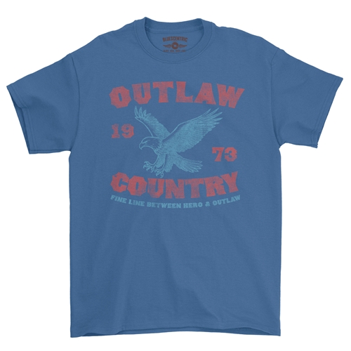 Outlaw Country T-Shirt - Classic Heavy Cotton - classicroyalblue