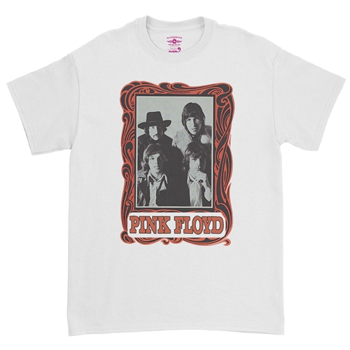 Pink Floyd Psychedelic Frame T-Shirt - Classic Heavy Cotton - classicwhite