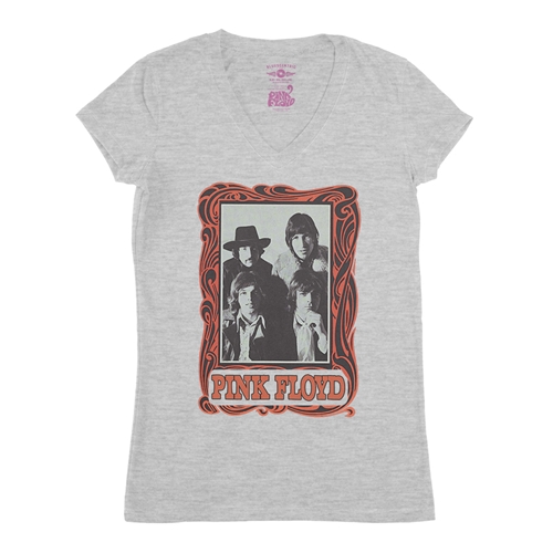 Pink Floyd Psychedelic Frame V-Neck T Shirt - Women