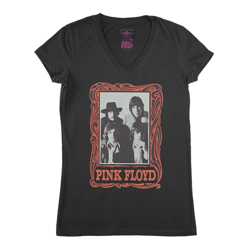 Pink Floyd Psychedelic Frame V-Neck T Shirt - Women