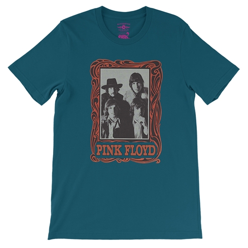 Pink Floyd Psychedelic Frame T-Shirt - Lightweight Vintage Style - vintagedeepteal