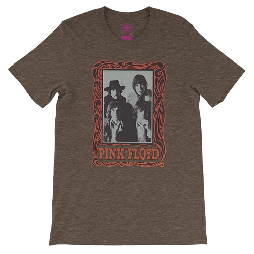 Pink Floyd Psychedelic Frame T-Shirt - Lightweight Vintage Style - vintageheatherbrown