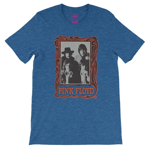 Pink Floyd Psychedelic Frame T-Shirt - Lightweight Vintage Style - vintageheatherroyalblue