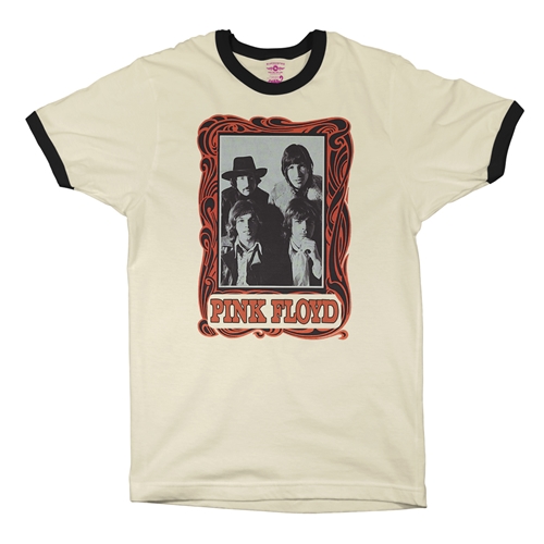 Pink Floyd Psychedelic Frame Ringer T-Shirt - ringernaturalblacktrim
