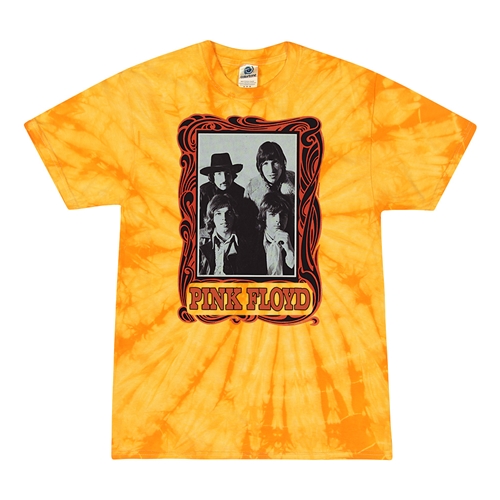Pink Floyd Psychedelic Frame Tie-Dye T-Shirt - Yellow