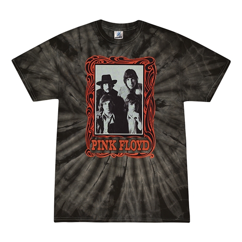 Pink Floyd Psychedelic Frame Tie-Dye T-Shirt - Black