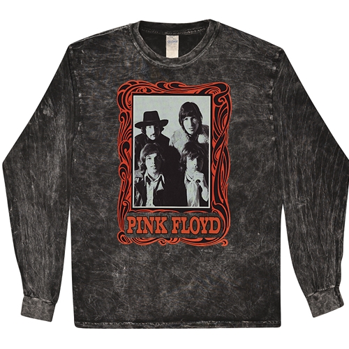 Pink Floyd Psychedelic Frame Long Sleeve T-Shirt - Black Mineral Wash