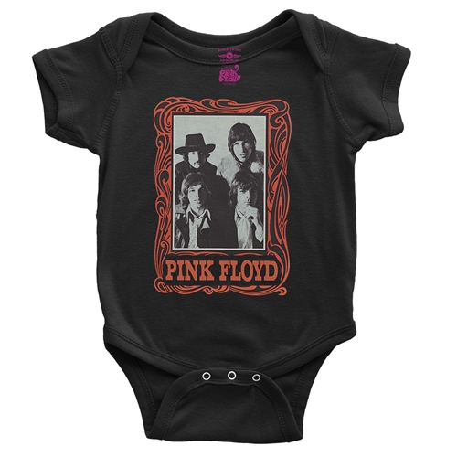 Pink Floyd Psychedelic Frame Baby Onesie - babyblack