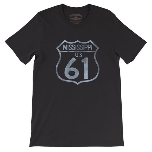 Mississippi Highway 61 T-Shirt - Lightweight Vintage Style - vintageblack