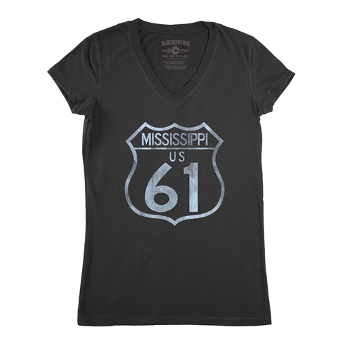 Mississippi Highway 61 V-Neck T Shirt - Women
