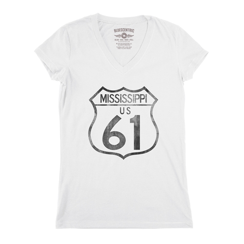 Mississippi Highway 61 V-Neck T Shirt - Women