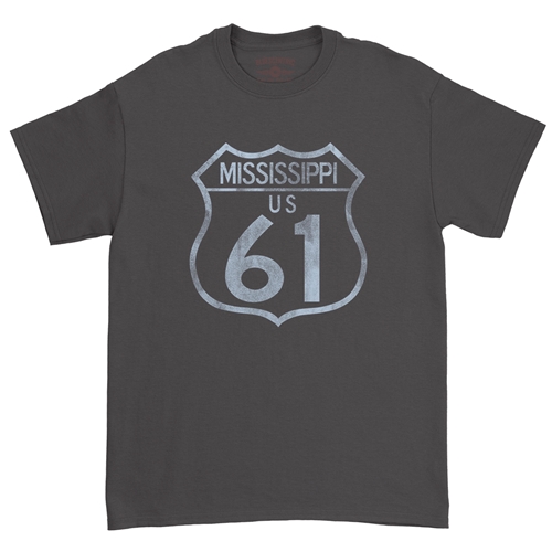 Mississippi Highway 61 T-Shirt - Classic Heavy Cotton - classicblack