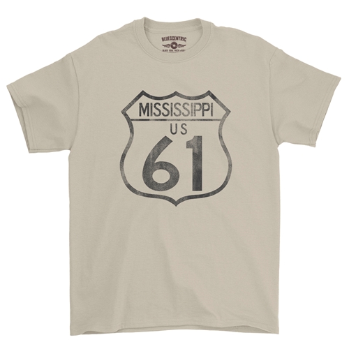 Mississippi Highway 61 T-Shirt - Classic Heavy Cotton - classicsand