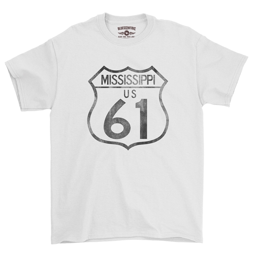 Mississippi Highway 61 T-Shirt - Classic Heavy Cotton - classicwhite