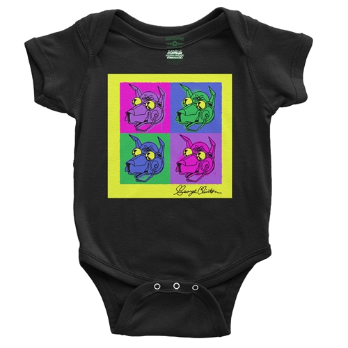 George Clinton Pop Culture Baby Onesie - babyblack