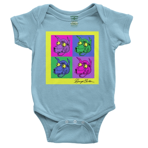 George Clinton Pop Culture Baby Onesie - babyblue