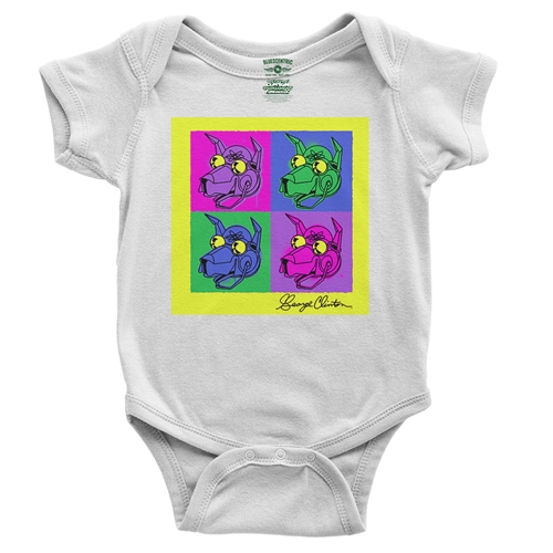 George Clinton Pop Culture Baby Onesie - white