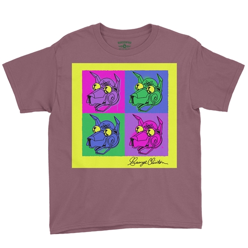George Clinton Pop Culture Youth T-Shirt - Lightweight Vintage Children & Toddlers - youthheathermaroon