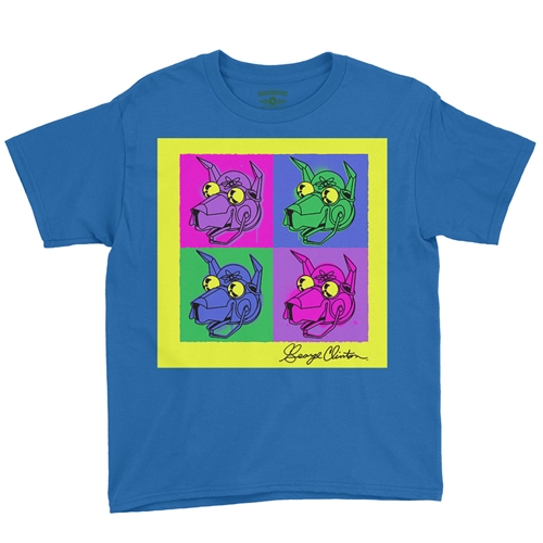 George Clinton Pop Culture Youth T-Shirt - Lightweight Vintage Children & Toddlers - youthroyalblue