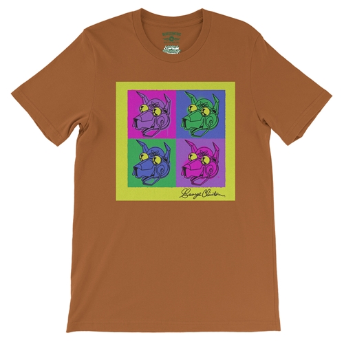 George Clinton Pop Culture T-Shirt - Lightweight Vintage Style - vintageburntorange