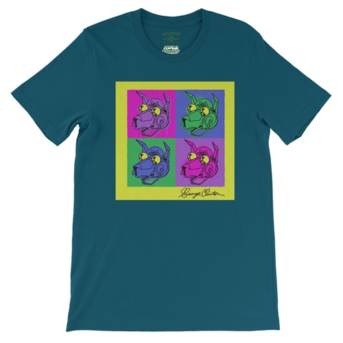 George Clinton Pop Culture T-Shirt - Lightweight Vintage Style - vintagedeepteal