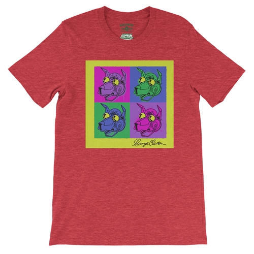 George Clinton Pop Culture T-Shirt - Lightweight Vintage Style - vintageheatherred