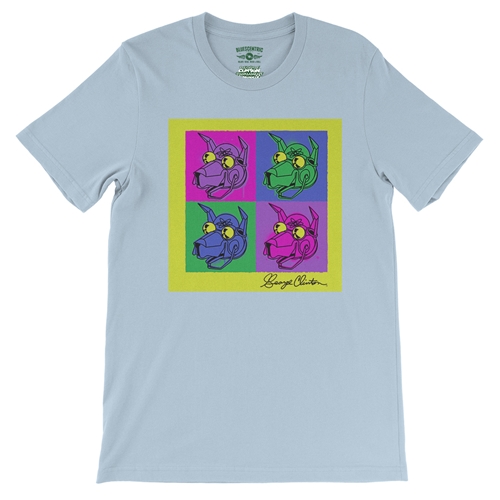 George Clinton Pop Culture T-Shirt - Lightweight Vintage Style - vintagethrowbackblue