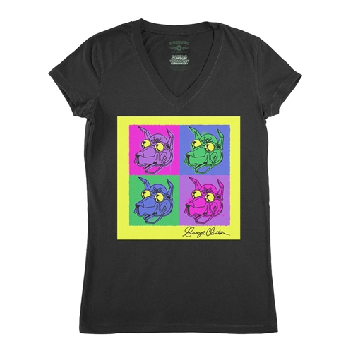 George Clinton Pop Culture V-Neck T Shirt - Women