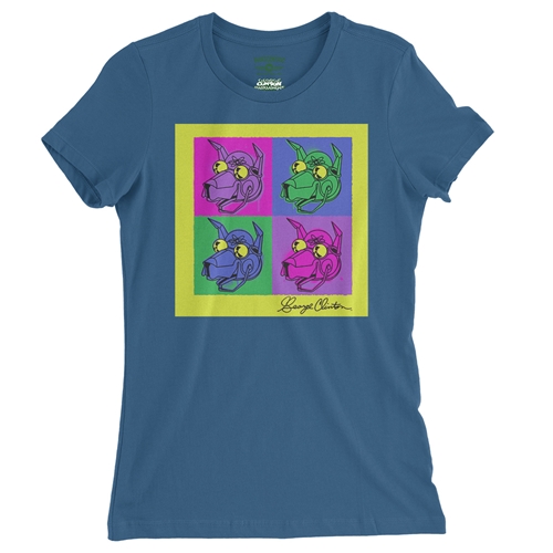 George Clinton Pop Culture Ladies T Shirt - Relaxed Fit - ladiesblue