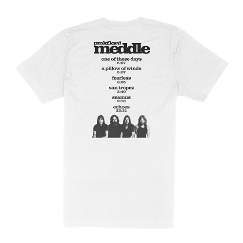 Pink Floyd Meddle Double Sided T-Shirt - Lightweight Vintage Style - vintagewhite