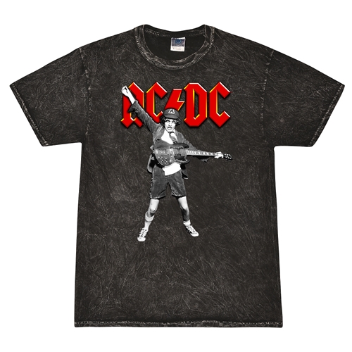 Graphic AC/DC T-Shirt - Black Mineral Wash