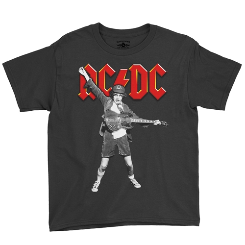 Graphic AC/DC Youth T-Shirt - Lightweight Vintage Children - youthblack
