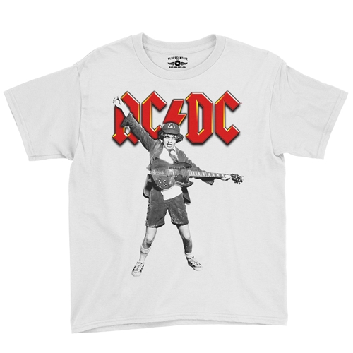 Graphic AC/DC Youth T-Shirt - Lightweight Vintage Children - youthwhite