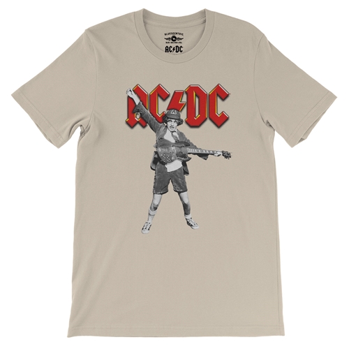 Graphic AC/DC T-Shirt - Lightweight Vintage Style - vintagecream